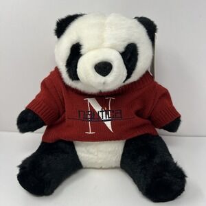 Nautica Panda Bear Skipper‎ Plush 10" Stuffed Animal Soft Toy Black White Cute